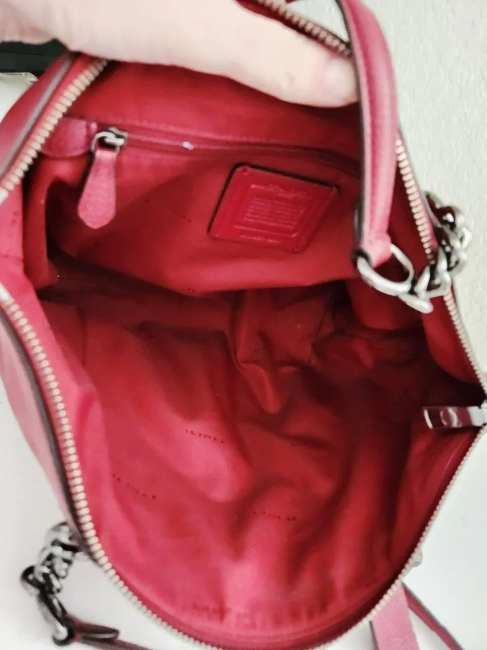 Like New Coach Prairie Deep Red Leather Shoulder Bag Purse